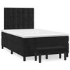 vidaXL Pat box spring cu saltea, negru, 120x200 cm, catifea