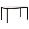 vidaXL Masă de dining Alb 140 x 80 x 75 cm Lemn de pin masiv