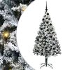 vidaXL Brad de Crăciun artificial Alb 180 cm PVC și Oțel și Plastic