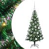 vidaXL Pom de Crăciun artificial pre-iluminat cu 150 LED Verde 120 cm
