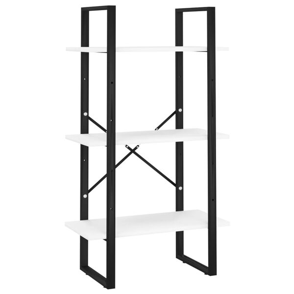 vidaXL Raft de depozitare, alb, 60x30x105 cm, PAL