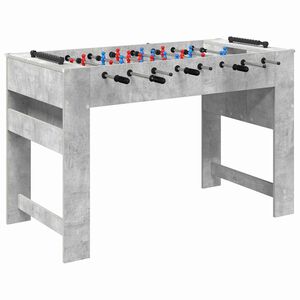 vidaXL Masă de Foosball Gri Beton 125 x 60,5 x 80 cm Lemn prelucrat