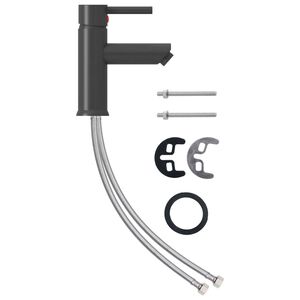 vidaXL Robinet chiuvetă de baie, gri, 130x176 mm