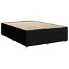 vidaXL Pat box spring cu saltea, negru, 140x190 cm, textil