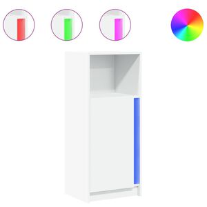 vidaXL Dulap cu LED, alb, 42,5x34x100 cm, lemn prelucrat