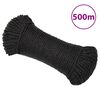vidaXL Fr&acirc;nghie de lucru, negru, 8 mm, 500 m, polipropilenă