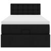 vidaXL Pat otoman cu saltea, negru, 90x200cm, piele ecologică