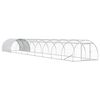 vidaXL Căsuță pentru pui Argintiu 1000 x 150 x 100 cm Oțel Galvanizat