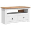 vidaXL Comodă TV de colț alb 93x49x49 cm lemn masiv pin gama Panama