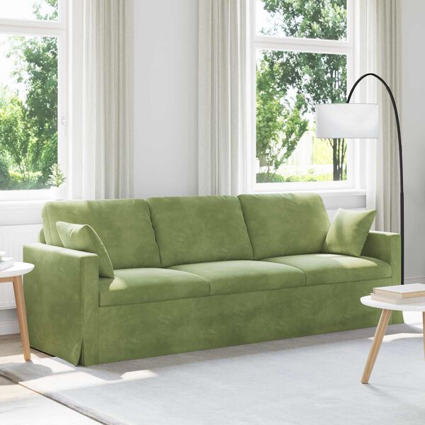 vidaXL Canapea Verde deschis 228 x 78 x 80 cm Catifea