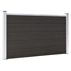vidaXL Panou de gard, 180x105 cm, negru, WPC