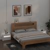 vidaXL Noptiere cu LED-uri, 2 buc., alb, 60x35x40 cm