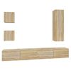 vidaXL Set de dulapuri TV, 5 piese, stejar sonoma, lemn prelucrat