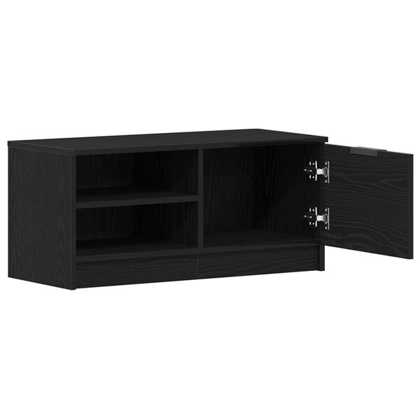 vidaXL Cabinet TV Stejar Negru 80 x 35 x 36,5 cm Lemn compozit