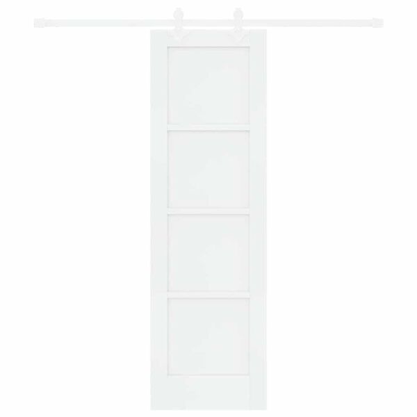 vidaXL Ușă glisantă Alb 61 x 198,5 cm Lemn de pin masiv