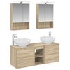 vidaXL Set de mobilier pentru baie 5 pcs Stejar Sonoma