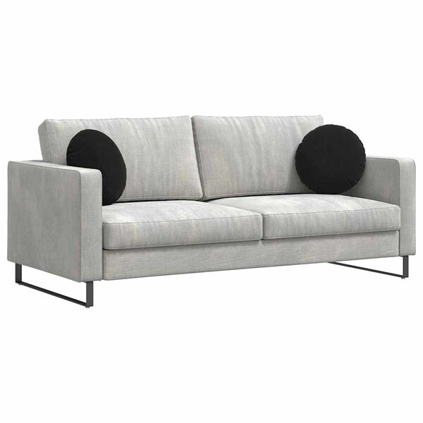 vidaXL Perne de Șezut 2 pcs Negru Ø 40 x 13 cm Catifea