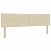 vidaXL Pat cu arcuri cu saltea Crem 200 x 180 cm Poliester