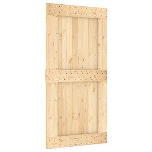 vidaXL Ușă glisantă NARVIK Natural și Negru 100 x 210 cm (213,5 cm)