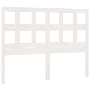 vidaXL Tăblie de pat, alb, 145,5x4x100 cm, lemn masiv de pin