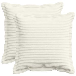 vidaXL Husă pentru pernă 2 buc. HOUTEN Crem 30 x 30 cm cord