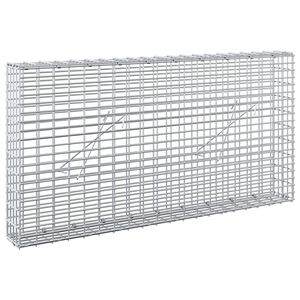 vidaXL Gabion cu Fir de 5 mm și Plasă de 5x2,5 cm 100x10x50 cm