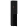 vidaXL Dulap &icirc;nalt, negru, 34,5x34x180 cm, lemn prelucrat