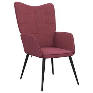 vidaXL Scaun de relaxare, roșu vin, material textil