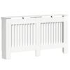 vidaXL Capac pentru radiator Alb foarte lucios 152 x 19 x 81,5 cm