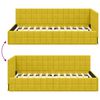 vidaXL Cadru de pat colțar cu headboard Galben 90 cm x 200 cm Catifea