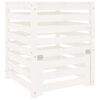 vidaXL Compostor, alb, 63,5x63,5x77,5 cm, lemn masiv de pin