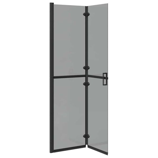 vidaXL Perete de duș Walk-in Negru și transparent închis 100 x 190 cm