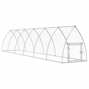 vidaXL Coteț pentru păsări, gri, 600x105x120 cm, oțel galvanizat