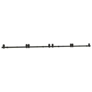 vidaXL Set feronerie pentru uși glisante, negru, 366 cm, oțel