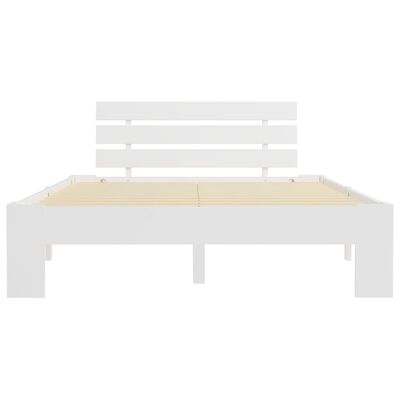 vidaXL Cadru de pat, alb, 120 x 200 cm, lemn masiv de pin