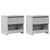 vidaXL Noptiere, 2 buc., gri beton, 40x30x39 cm, lemn prelucrat