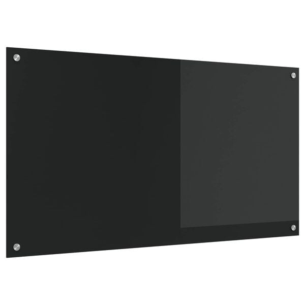 vidaXL Spate de bucătărie Negru 110 x 60 x 0,6 cm sticlă securizată