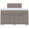 vidaXL Pat box spring cu saltea, gri taupe, 120x200 cm, textil