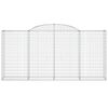 vidaXL Coșuri gabion arcuite 25 buc, 300x50x140/160cm, fier galvanizat
