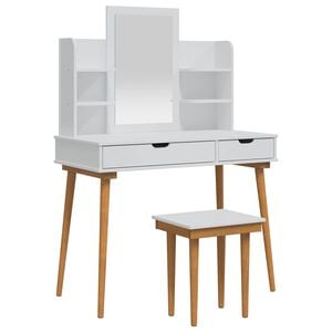 vidaXL Set de Dressing FAUSKE 5 buc. Alb 100 x 50 x 143 cm