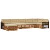 vidaXL Set de canapele de exterior cu pernă 7 pcs Natural și Bej
