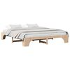 vidaXL Cadru de pat natural 200 x 200 cm Lemn de pin masiv
