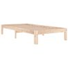 vidaXL Cadru de pat single, 90x190 cm, lemn masiv
