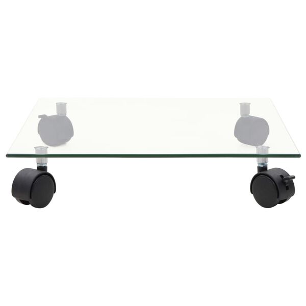 vidaXL Suport cu role de plante 4 buc 35x35cm sticlă securizată pătrat