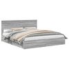 vidaXL Pat cu storage cu sertar Gri Sonoma 180 x 200 cm Lemn prelucrat