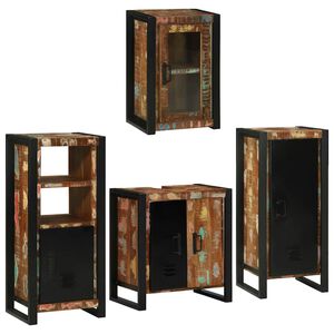 vidaXL Set de mobilier pentru baie 4 buc. Multicolour 55 x 35 x 60 cm