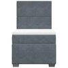 vidaXL Pat box spring cu saltea, gri &icirc;nchis, 80x200 cm, catifea