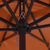 vidaXL Parasol de Grădină Roșu și Negru 295 x 295 x 245 cm