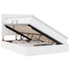 vidaXL Pat cu saltea și LED Alb pur 140 x 190 cm Piele artificială
