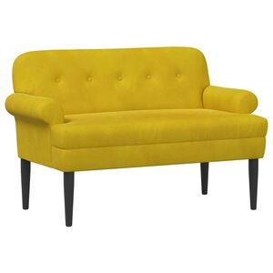 vidaXL Canapea cu capitonaj butonat Galben 120 x 66 x 78 cm Catifea